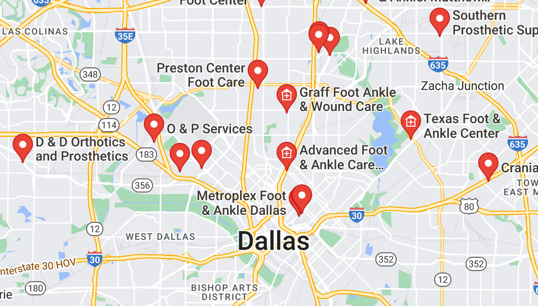 custom orthotic in and near me dallas tx providers